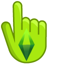 The Sims Plumbob on Green Background cursor