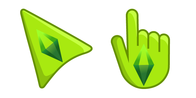The Sims Plumbob on Green Background