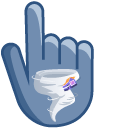 Tornado on Grey-Blue Background cursor