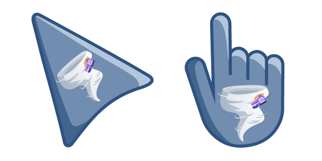 Tornado on Grey-Blue Background