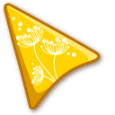 White Dandelions on Yellow Background pointer