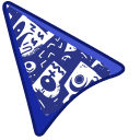 White Graffiti on Blue Background pointer