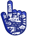 White Graffiti on Blue Background cursor