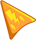 Yellow Lightnings on Orange Background pointer