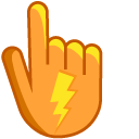 Yellow Lightnings on Orange Background cursor