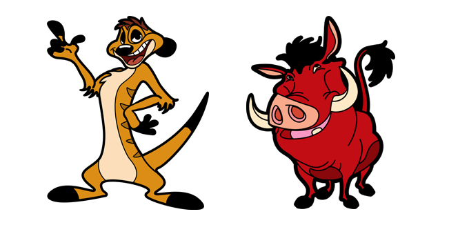 Lion King Timon and Pumbaa