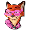 Zootopia 2 Nick Wilde and his Pink Glasses cursor