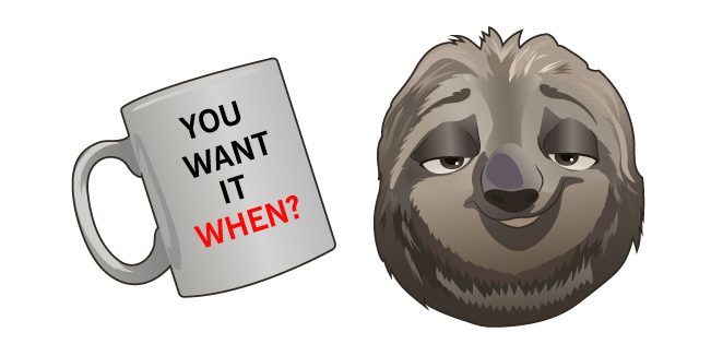 Zootopia Flash Slothmore and Coffee Mug