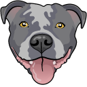 Blue Pitbull Dog cursor