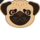 Funny Pug Dog pointer