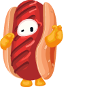 Fall Guys Character in Hot Dog Costume cursor