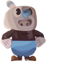 Fall Guys Cuphead Costume pointer