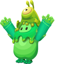 Fall Guys Slimy Alien Costume pointer