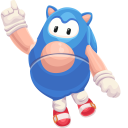 Fall Guys Sonic Costume pointer