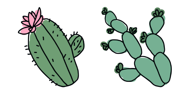 Hand-Drawn Cactus