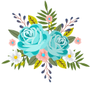 Turquoise Roses cursor