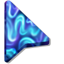 Blue Swirling Fluid Flows pointer