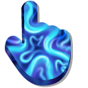 Blue Swirling Fluid Flows cursor