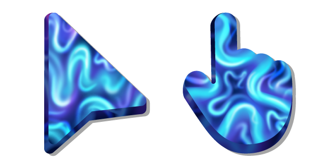 Blue Swirling Fluid Flows