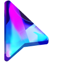 Cyan and Magenta Fluid Lights pointer