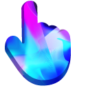 Cyan and Magenta Fluid Lights cursor