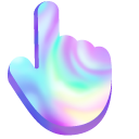 Holographic Pastel Fluid cursor