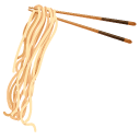 Asian Takeout Noodle Box and Chopsticks pointer