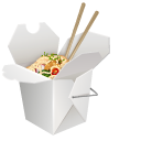 Asian Takeout Noodle Box and Chopsticks cursor