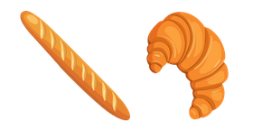 French Baguette and Croissant