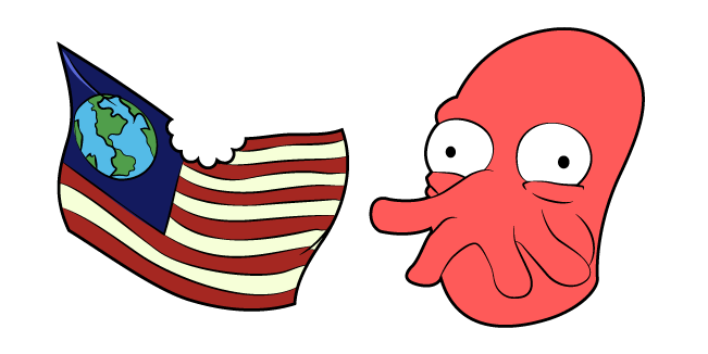 Futurama Dr. Zoidberg and Flag