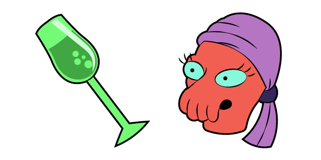 Futurama Edna and Wineglass