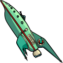 Futurama Farnsworth and Planet Express Ship pointer