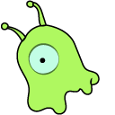 Futurama Hermes Conrad and Brain Slug pointer