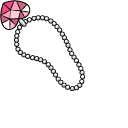 Gacha Life Crystal and Heart Necklace pointer