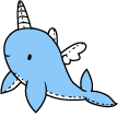 Gacha Life Leafu and Plushie Narwhal pointer