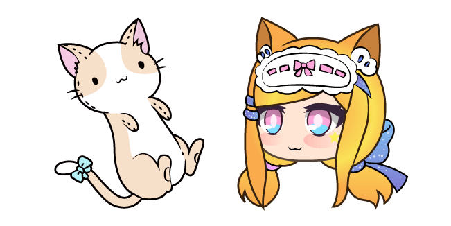 Gacha Life Senpaibuns and Kitty Plushie