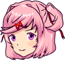 Doki Doki Literature Club Natsuki and Cupcake cursor