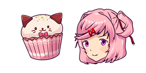 Doki Doki Literature Club Natsuki and Cupcake