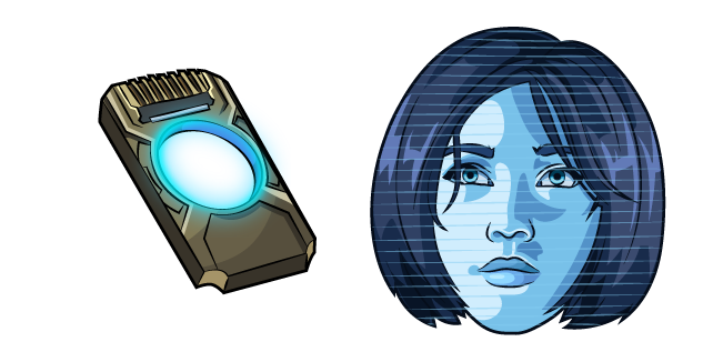 Halo Cortana and Data Crystal Chip
