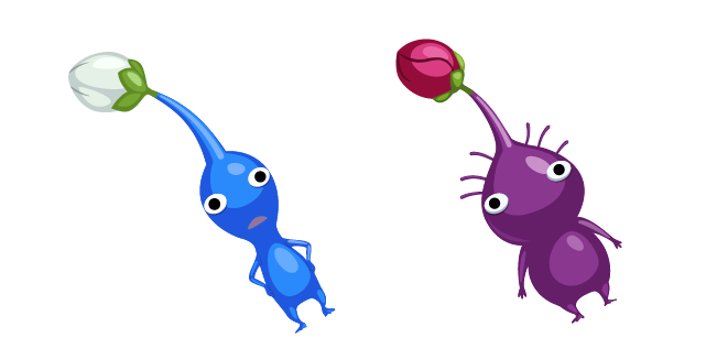 Pikmin Blue Pikmin and Purple Pikmin