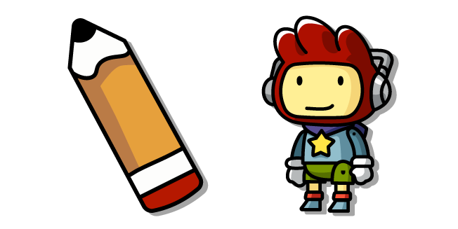 Scribblenauts Maxwell and a Pencil