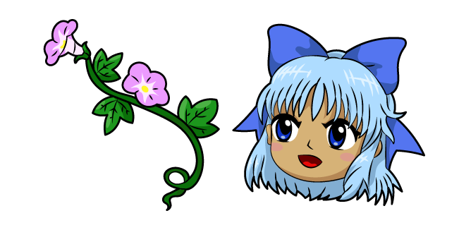 Touhou Project Cirno and Flowers