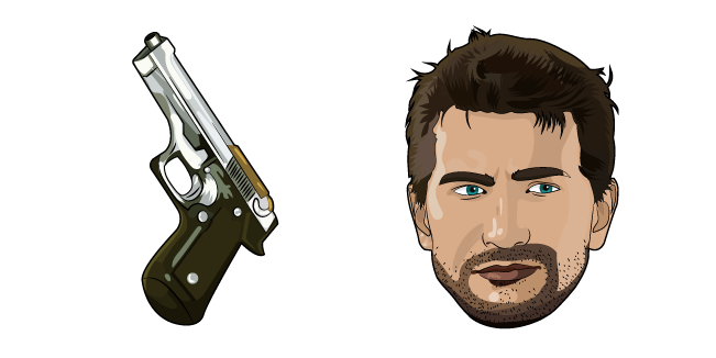 Uncharted Nathan Drake and Pistol