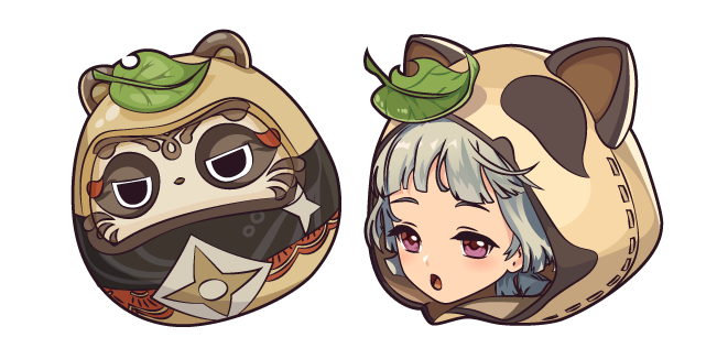 Genshin Impact Sayu and Muji-Muji Daruma