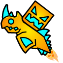 Geometry Dash Cube 12 and Ship 16 cursor