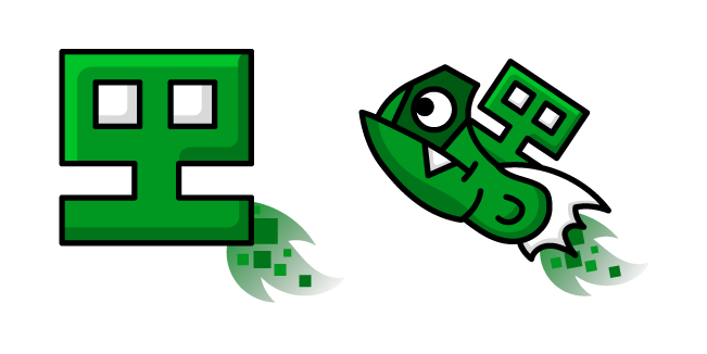 Geometry Dash Cube 13 and Ship 24