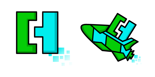 Geometry Dash Cube 3 and Ship 7