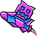 Geometry Dash Cube 39 and Ship 7 cursor