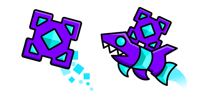 Geometry Dash Cube 41 and Ship 10