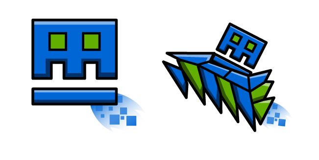 Geometry Dash Cube 5 and Ship 5